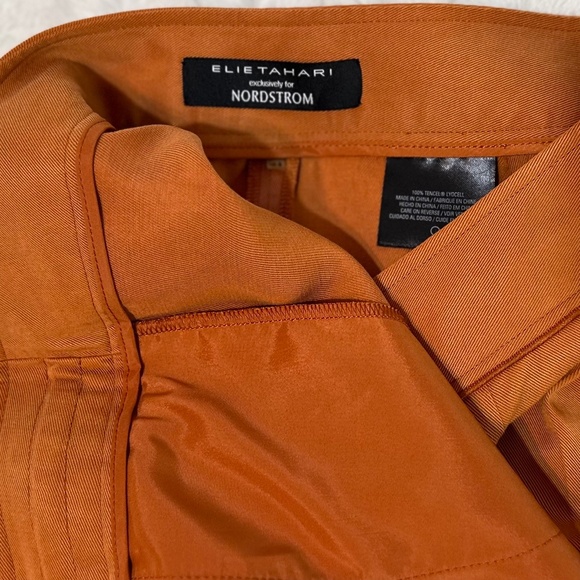 Elie Tahari Tie Waist Apricot Tencel Pants; Women's US 6 - Picture 5 of 10